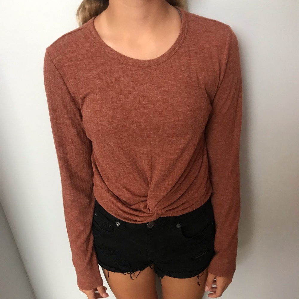Forever 21 Long Sleeve Crip Top